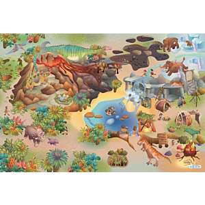 Игровой коврик Динозавры 150х100 см, Achoka