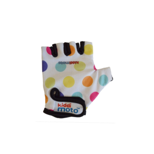 Перчатки детские для велосипеда Разноцветные горошки, KiddiMoto