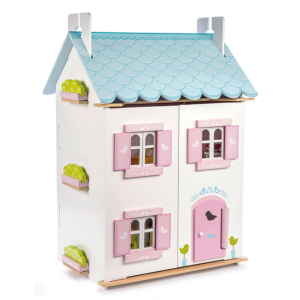Деревянный кукольный домик с мебелью Синяя птица, Le Toy Van