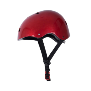 Шлем детский для велосипеда Красный металлик, Kiddi Moto