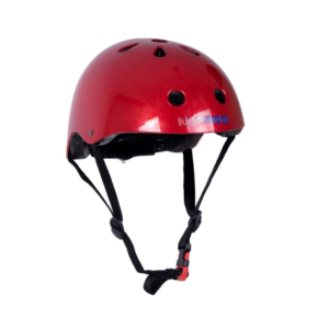Шлем детский для велосипеда Красный металлик, Kiddi Moto