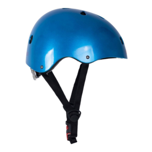 Шлем детский для велосипеда Синий металлик, Kiddi Moto