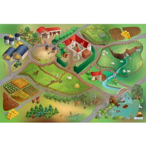 Игровой коврик Ферма 150х100 см, Achoka