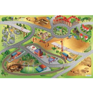 Игровой коврик Строим город 150х100 см, Achoka