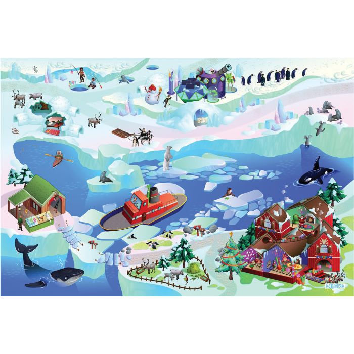 Игровой коврик Дом Деда Мороза 150х100 см, Achoka