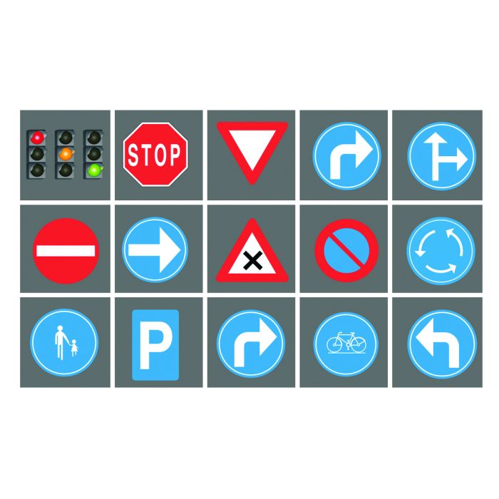 Игровой коврик Дорожные знаки 15 эл., Achoka